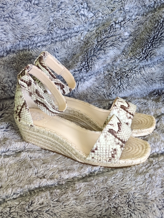 Shoes - Vince Camuto Jesla Snake-Print Espadrille Wedge Sandals Women's Sz 8.5